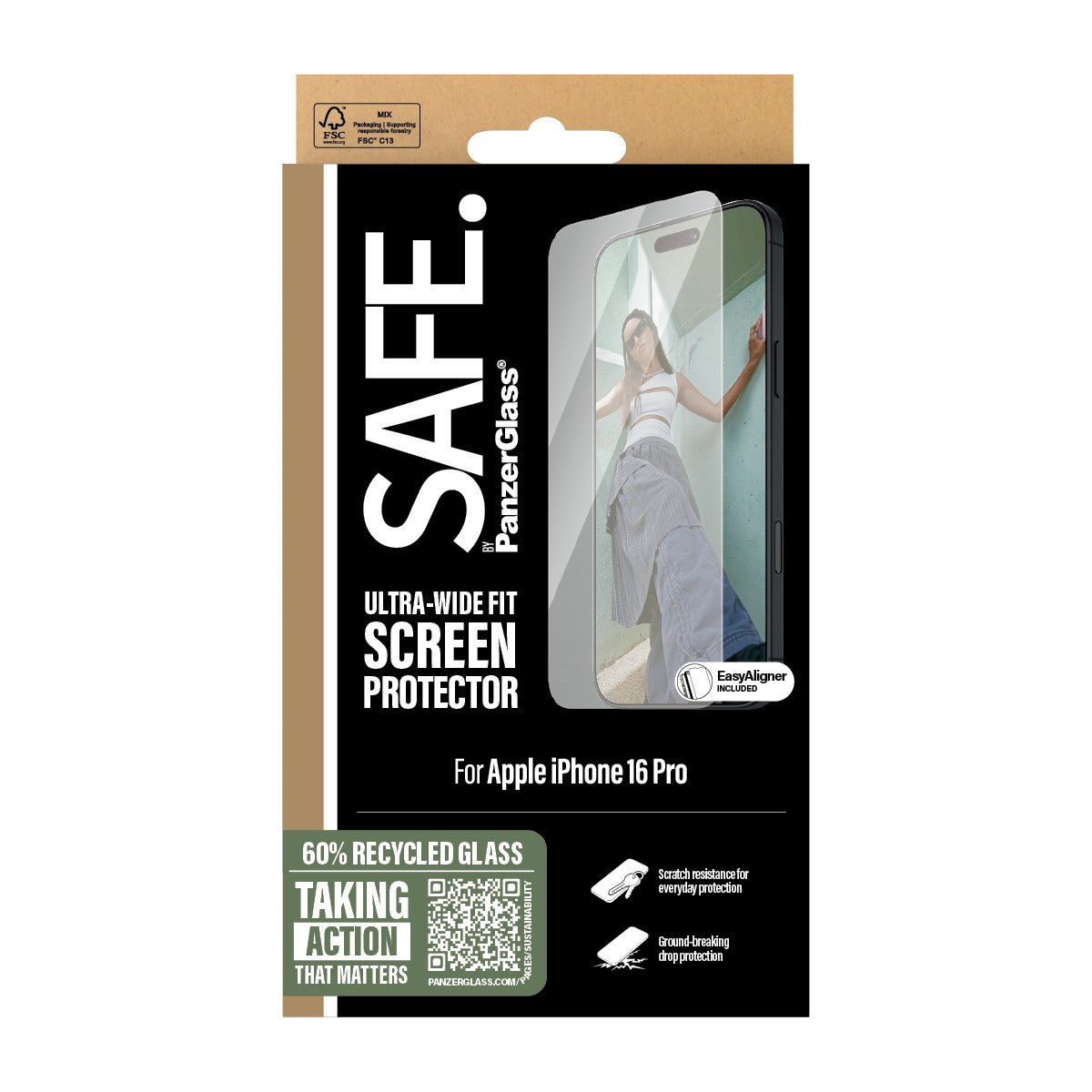 SAFE. Privacy by PanzerGlass Apple iPhone 16, 15 | Ultra-Wide Fit