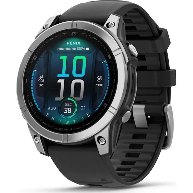 Garmin fenix E 47 mm svart Silver Sportsur