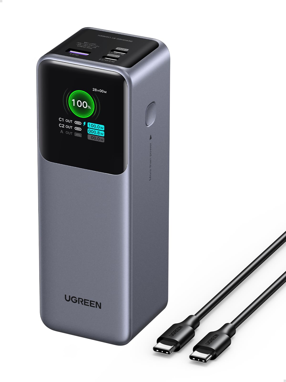 Ugreen Nexode Powerbank 25000mAh Grå