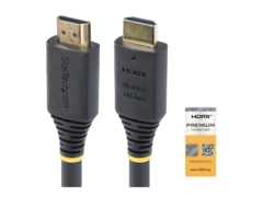StarTech.com 1.5m (4.9ft) Premium Certified High Speed HDMI Cable, 4K60Hz HDMI-kabel med Ethernet 1.5m svart