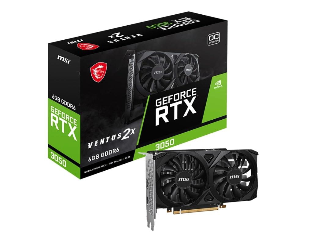 MSI NVIDIA GeForce RTX 3050 6GB GDDR6 SDRAM