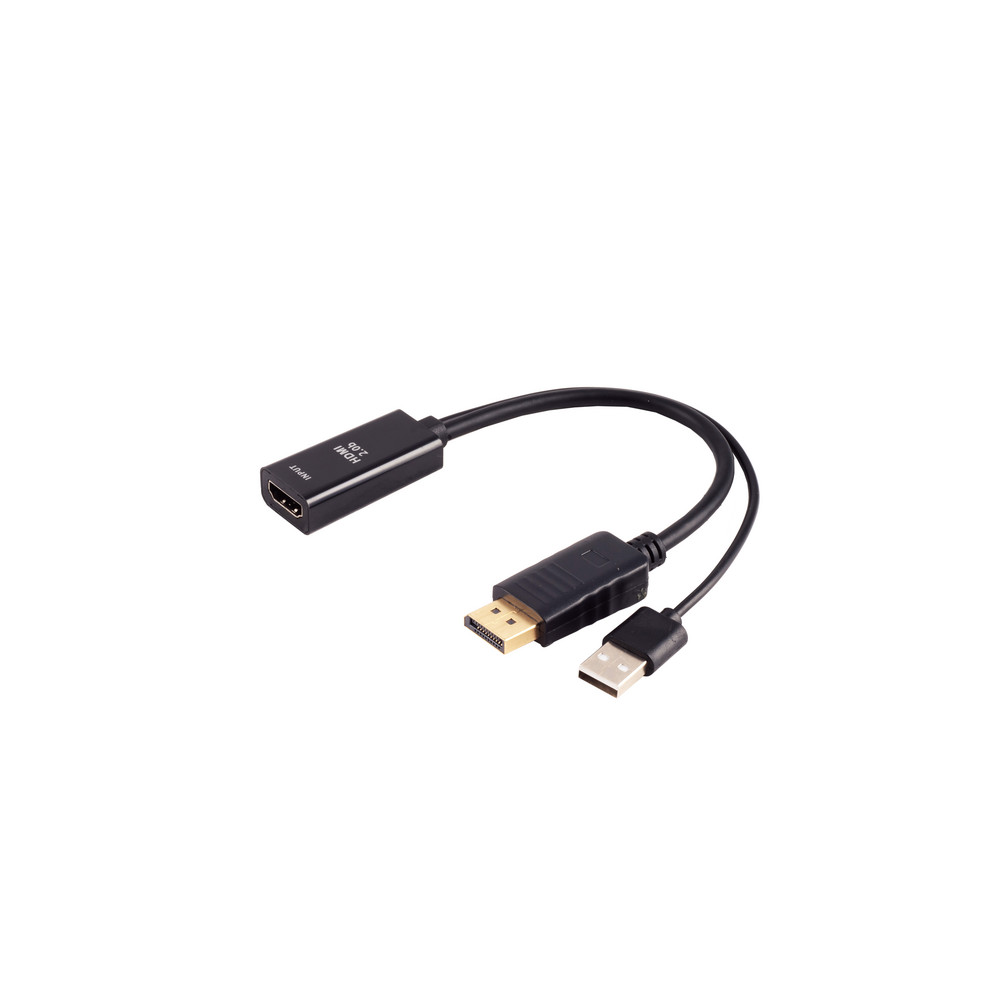 S-Impuls Hdmi-A Adapter Displayport Plug 4K60Hz 20Cm