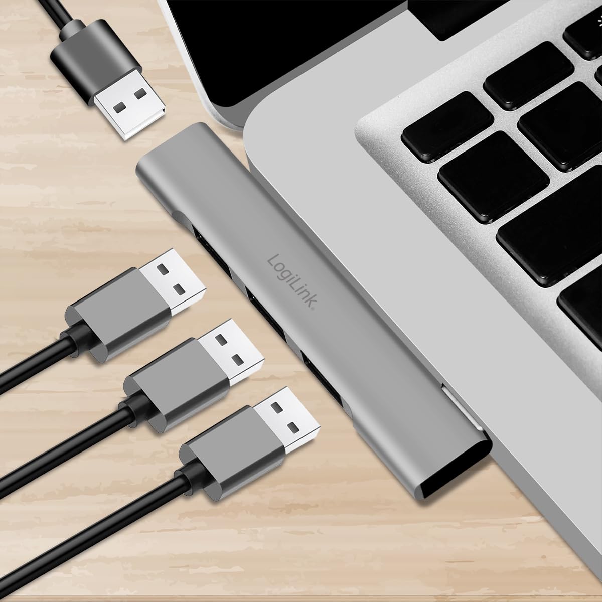LogiLink Ultraslim USB-C 3.0 hub Hub 4 porte USB