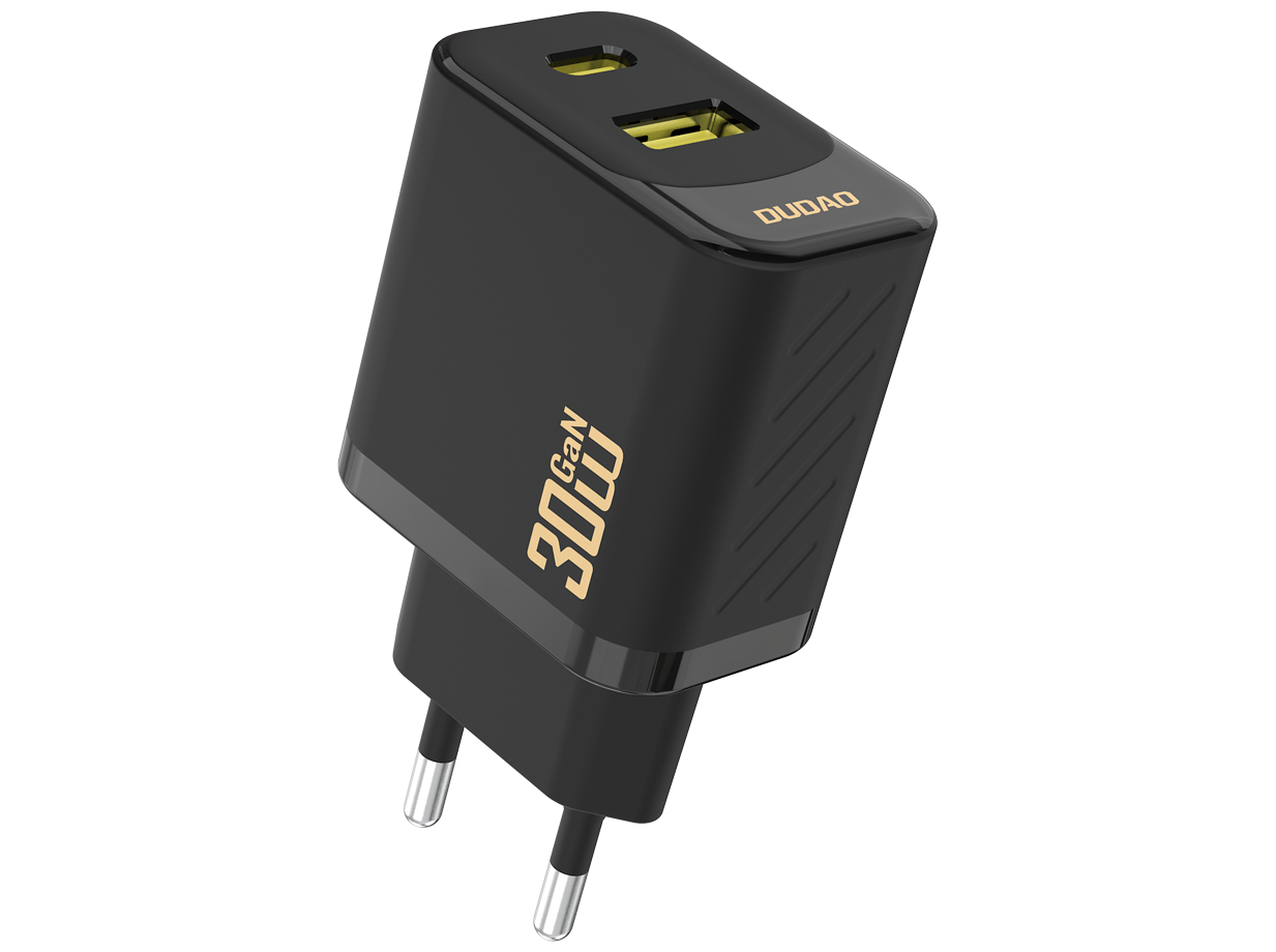 Dudao A27TEU Adapter 30Watt 1xUSB-C 1xUSB-A svart