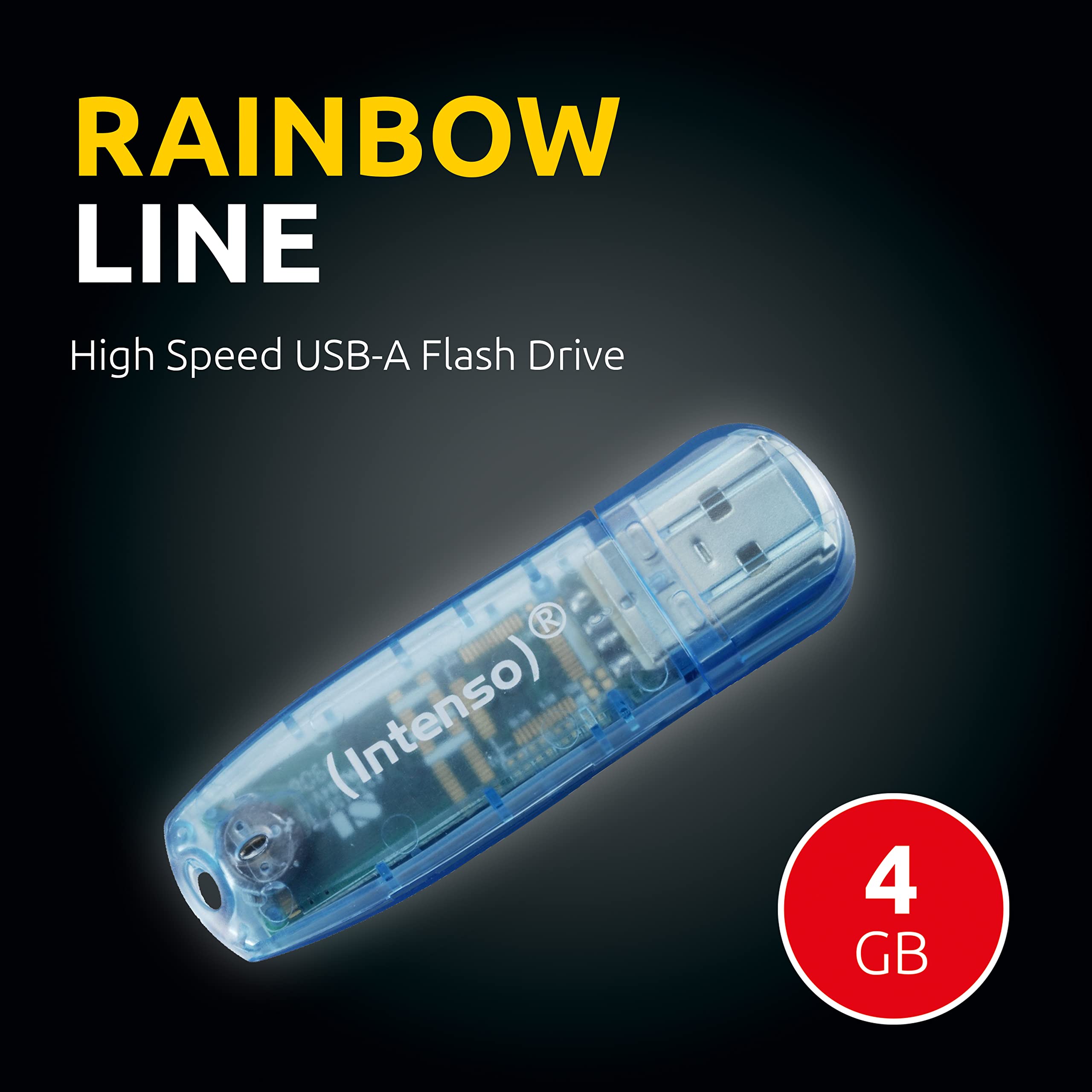 Intenso Rainbow Line 4GB USB 2.0 USB stick Transparent