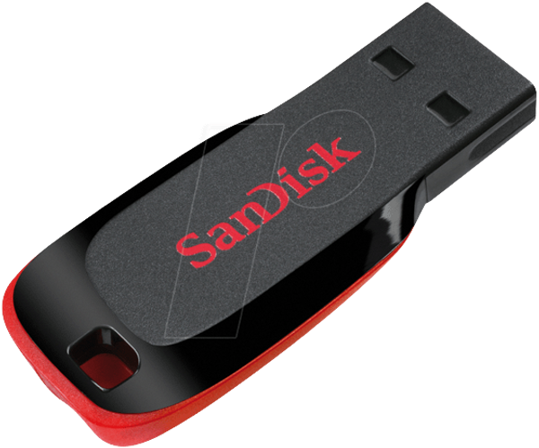 SanDisk Cruzer Blade 16GB USB 2.0 USB stick svart röd