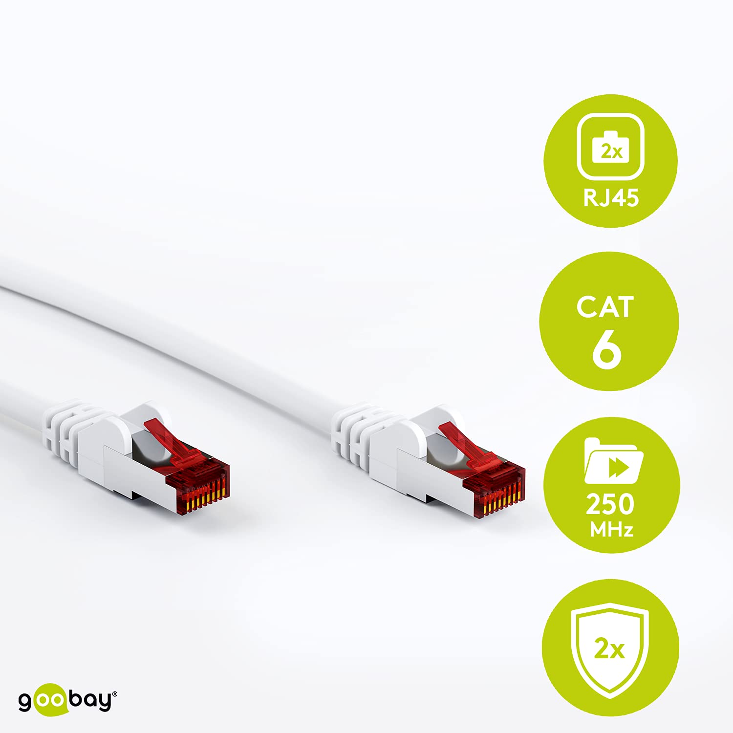 Goobay RJ45 CAT 6 S/FTP CU LSZH 0,5m Grey