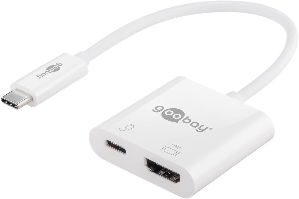 goobay Videoadapterkabel 2m vit