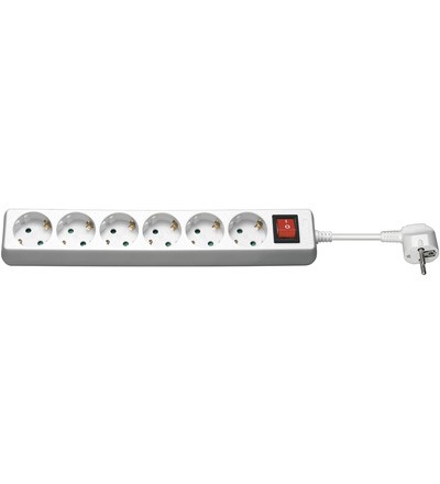Goobay Grenuttag 6-vejs m/1,5m kabel m/afbryder