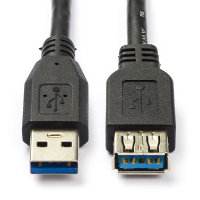 goobay USB förlängningskabel 3m svart