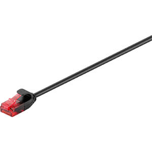 Goobay RJ45 CAT 6 Flat U/UTP CU 0,5m Black
