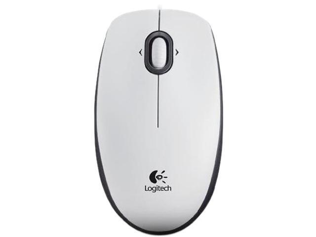 Logitech B100 Optisk Kablet vit