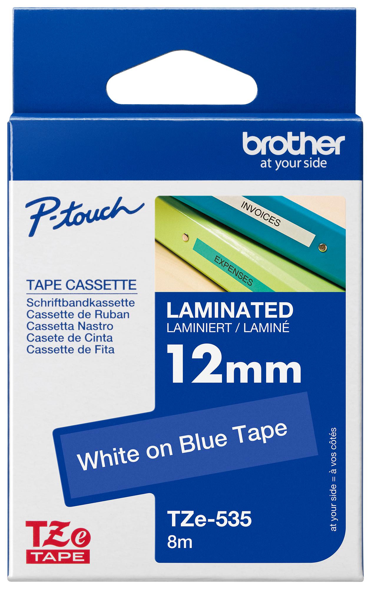 Brother TZe 535 Lamineret bånd (1,2 cm x 8 m) 1kassette(r)