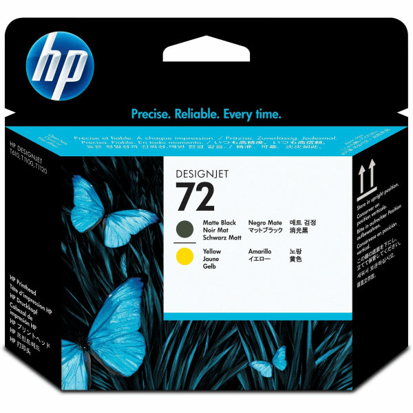 HP Printhoved Bläkprinter Gul Mat svart C9384A