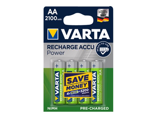 Varta AA / HR6 Batteri till generelt brug (uppladdningsbar) 2100mAh 4