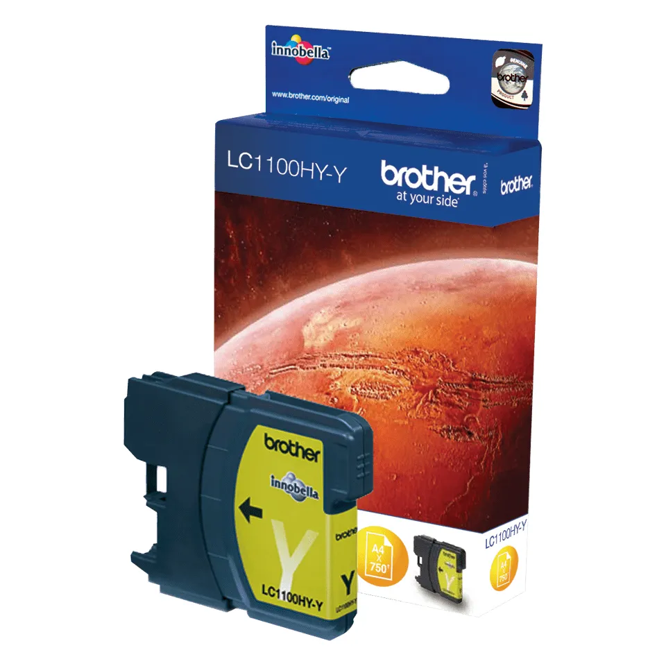 Brother LC 1100HYY Gul 750 sidor bläck