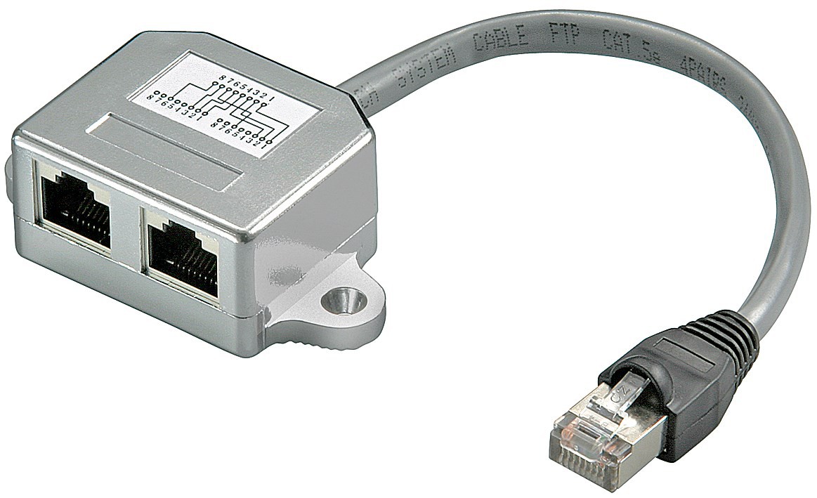 Goobay RJ45 Y-Adapter CAT5 1 till 2