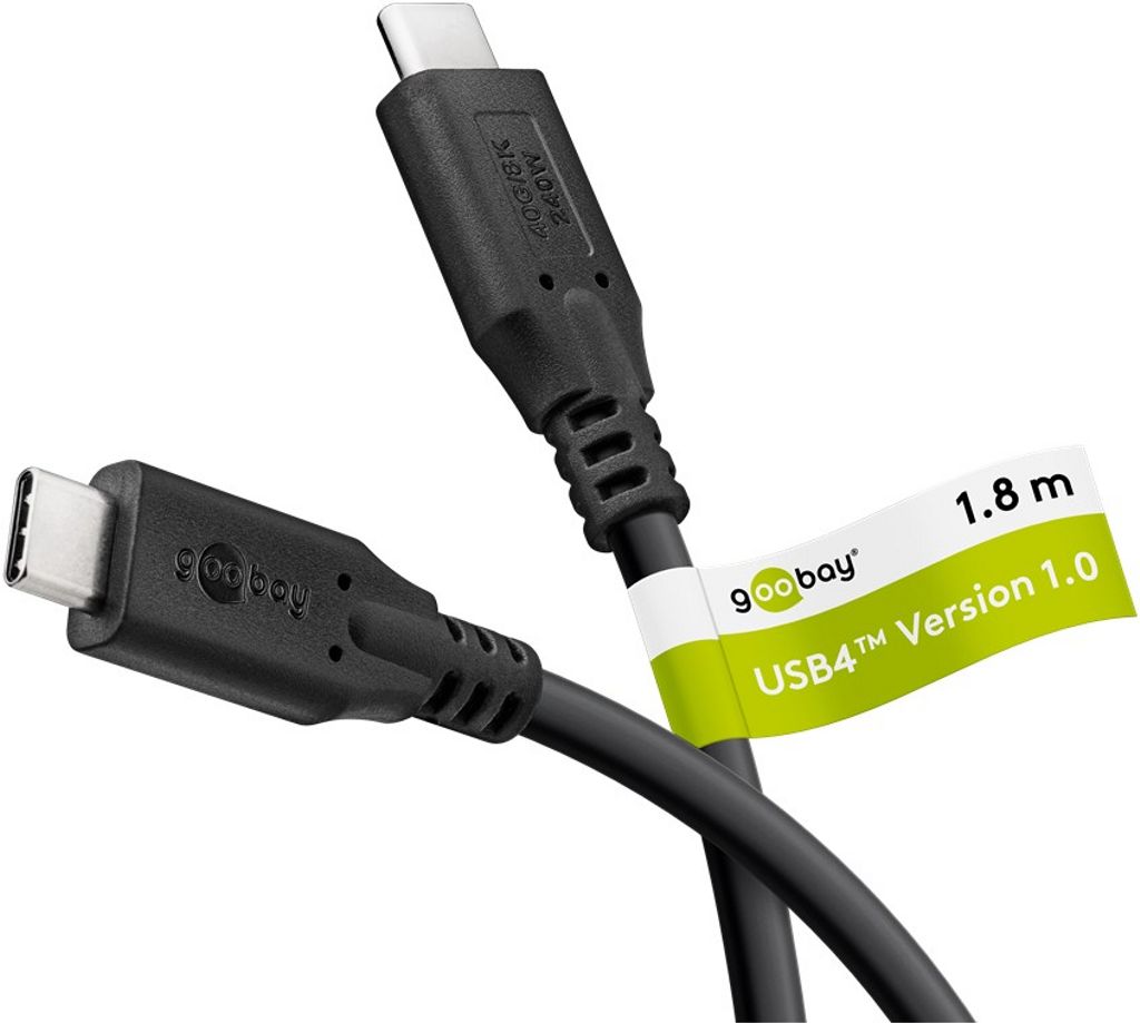goobay USB-kabel 1.8m svart