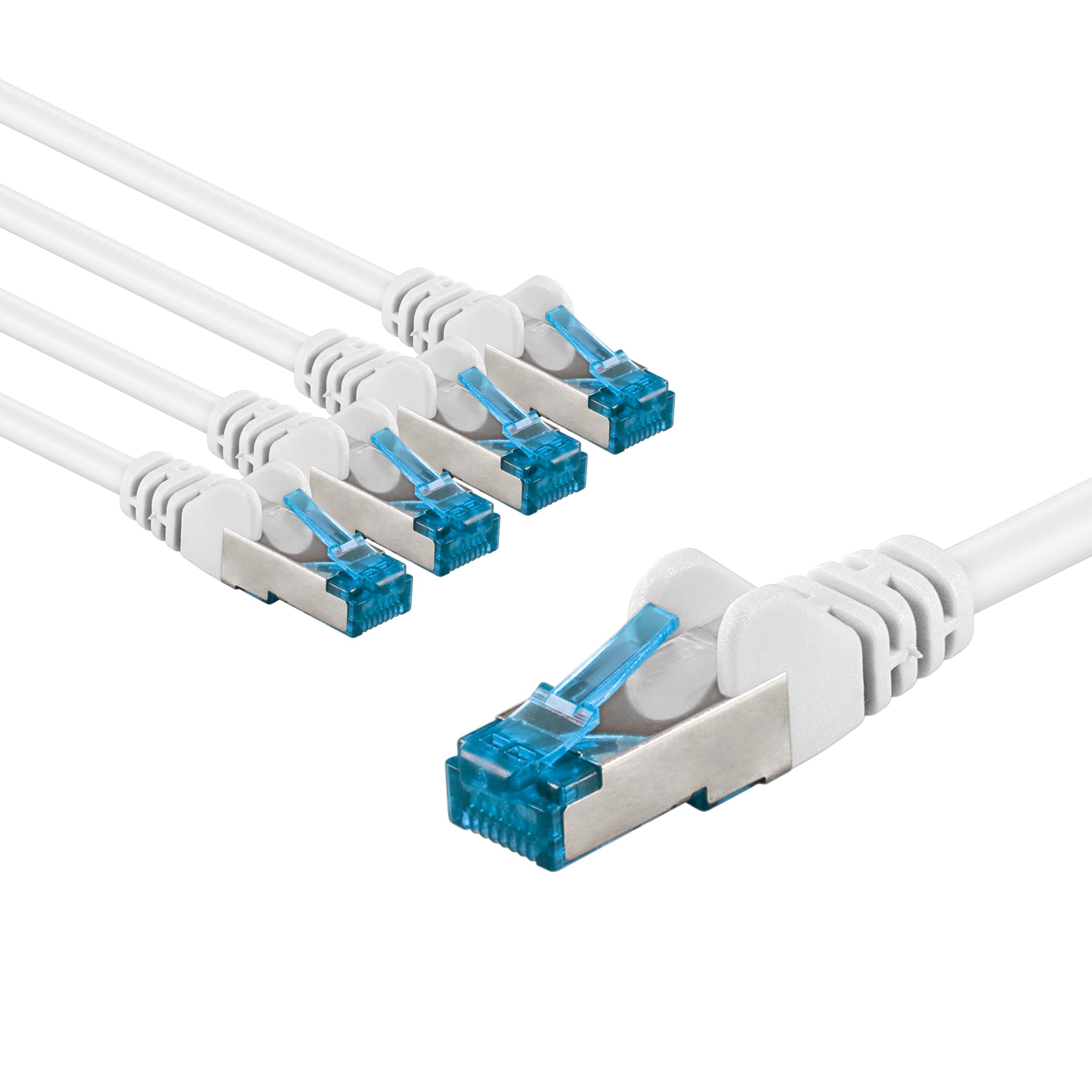 Goobay CAT 6a S/FTP CU 1m White