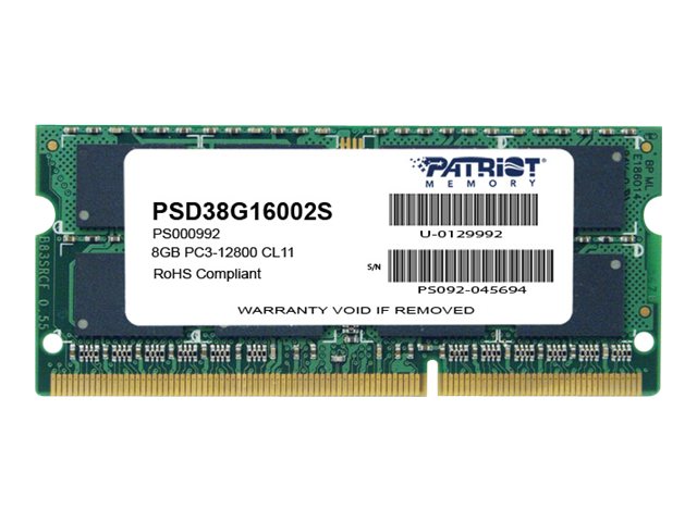 Patriot Signature Line DDR3 SDRAM 8GB CL11 Icke-ECC SO DIMM 204-PIN
