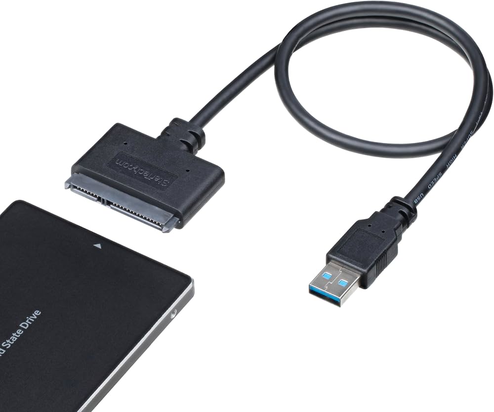 StarTech.com SATA to USB Cable - USB 3.0 to 2.5 SATA III Hard Drive Adapter - External Converter för SSD/HDD Data Transfer (USB3S2SAT3CB) Lagringskontrol