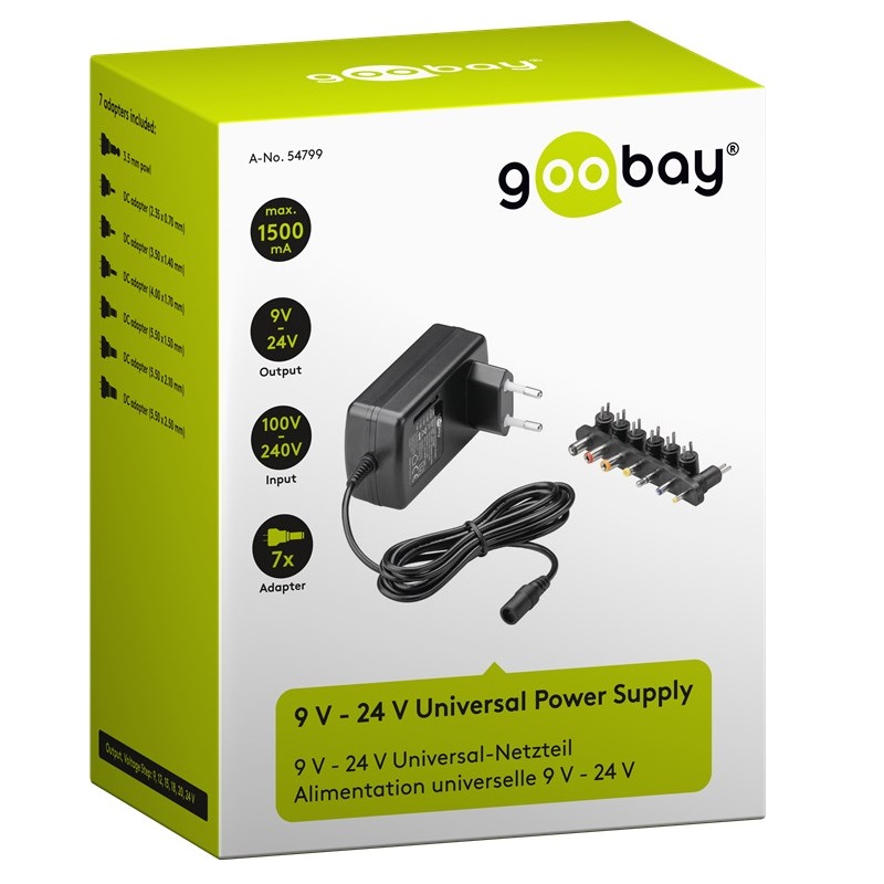goobay Adapter 9 / 12 / 15 / 18 / 20 / 24V