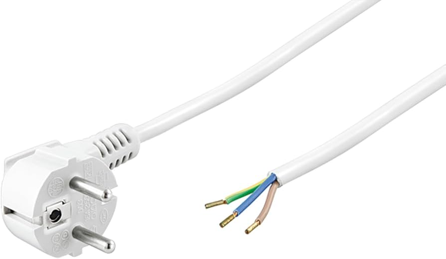 goobay NK 103 W Strömkabel 2m vit