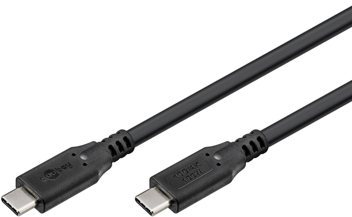 wentronic USB-kabel 1m svart