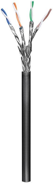 goobay CAT 6 SFTP, PiMF 2m Netvärkskabel svart