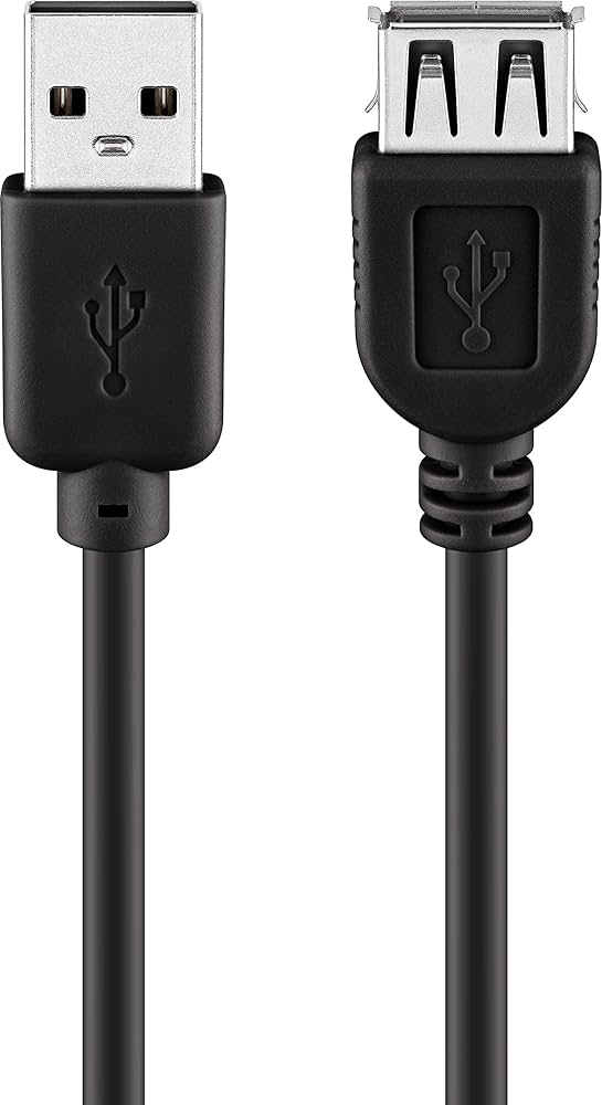 goobay USB förlängningskabel 5m svart