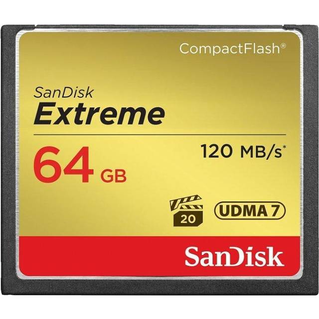 SanDisk Extreme CompactFlash-kort 64GB 120MB/s