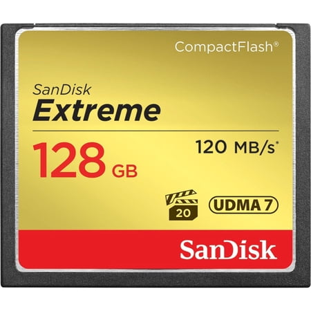 SanDisk Extreme CompactFlash-kort 128GB 120MB/s
