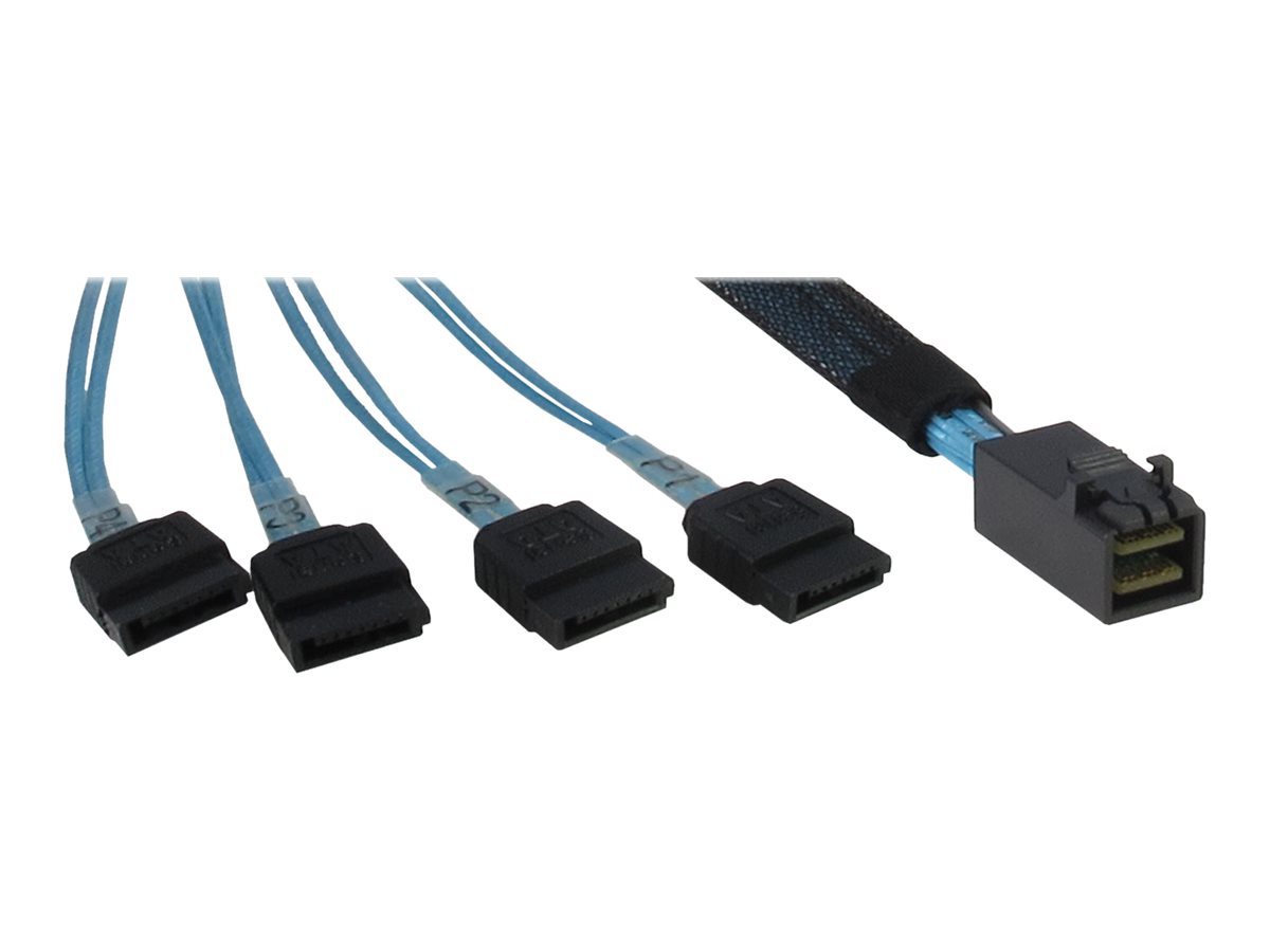 Inter-Tech Seriel ATA/SAS-kabel svart Blå 50cm