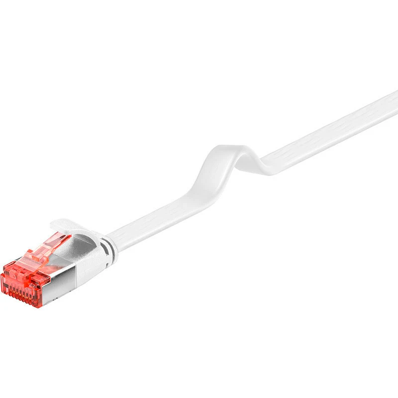 Goobay Cat 6 flad U/FTP vit 0.25m
