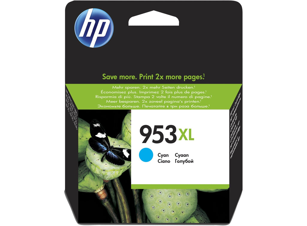 HP 953XL Cyan 1450 sidor bläck F6U16AE