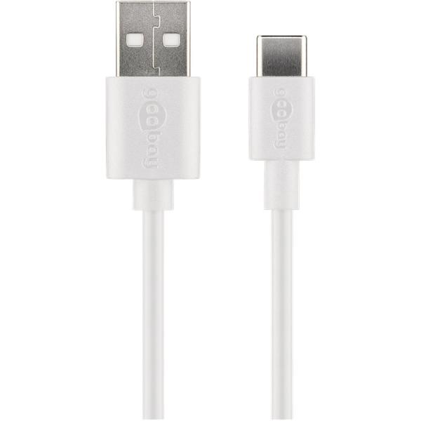 goobay USB Type-C kabel 50cm vit