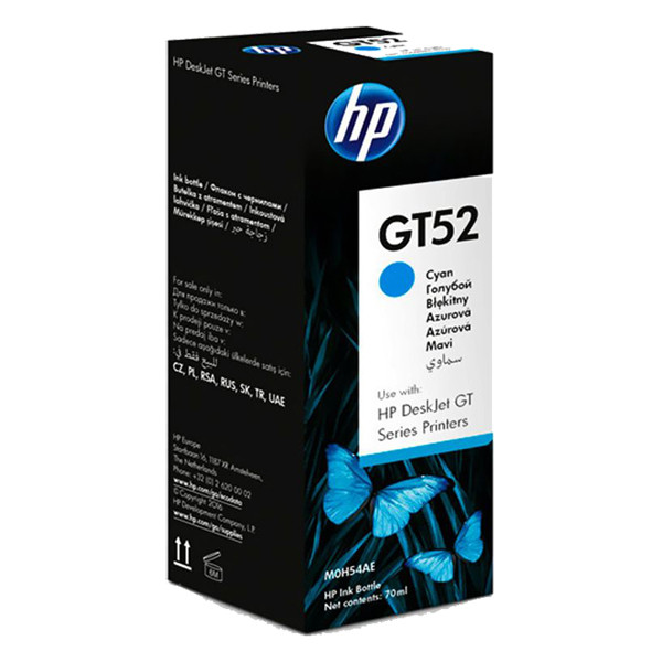 HP GT52 Cyan 8000 sidor Bläkrefill M0H54AE