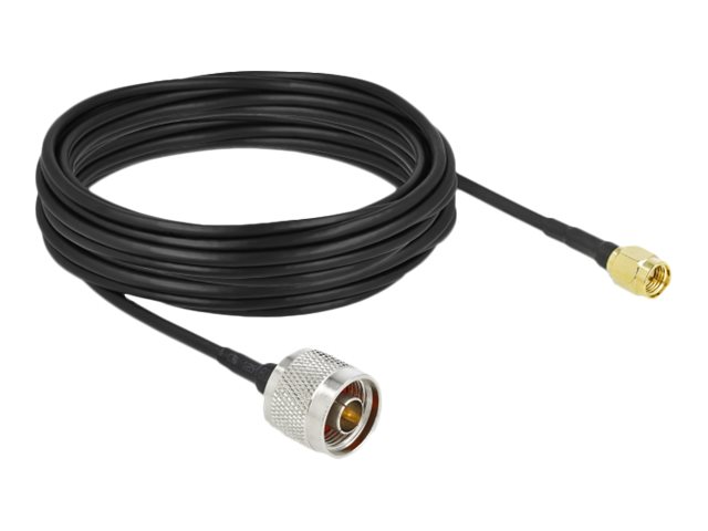 DeLOCK Koaksial 10cm Antennekabel svart