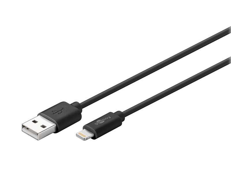 Goobay Lightning-kabel 50cm svart MFi