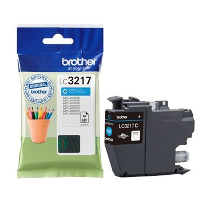 Brother LC 3217C Cyan 550 sidor bläck