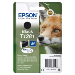 Epson T1281 svart 185 sidor bläck C13T12814012