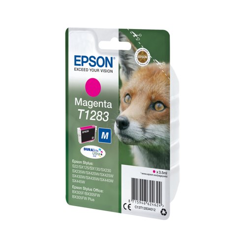 Epson T1283 Magenta 160 sidor bläck C13T12834012