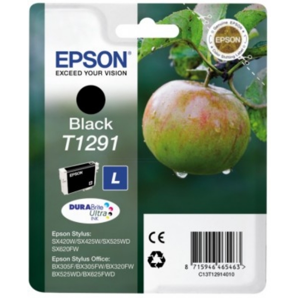 Epson T1291 svart 385 sidor bläck C13T12914012