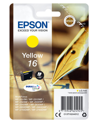 Epson 16 Gul 165 sidor bläck C13T16244012