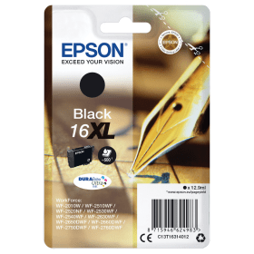 Epson 16XL svart 500 sidor bläck C13T16314012