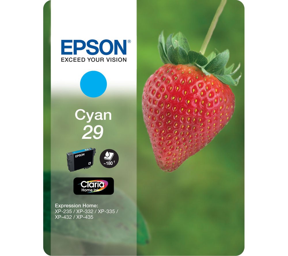 Epson 29 Cyan 180 sidor bläck C13T29824012