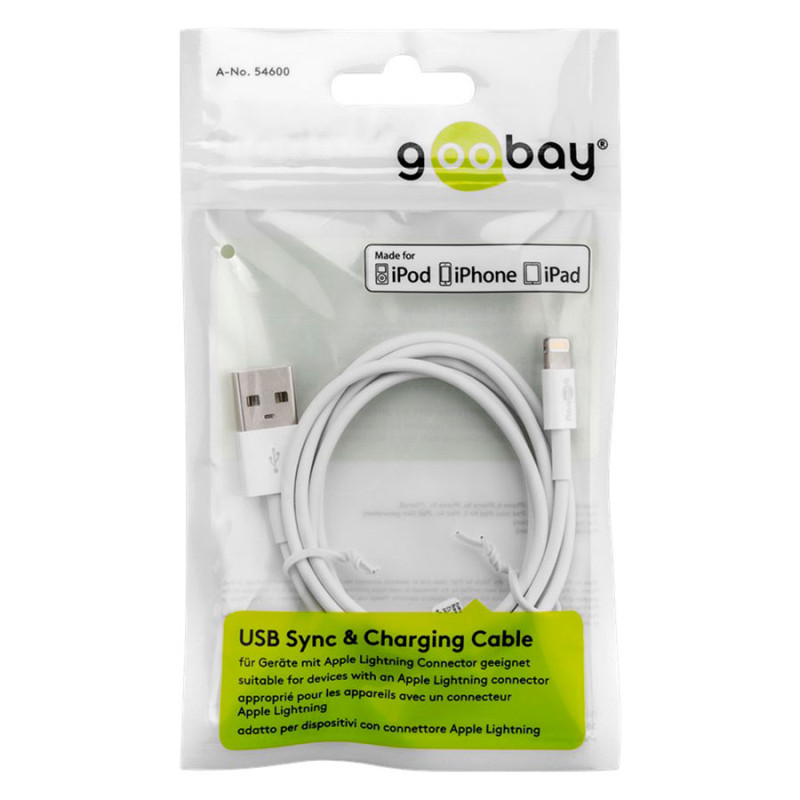 goobay Lightning-kabel 3m vit