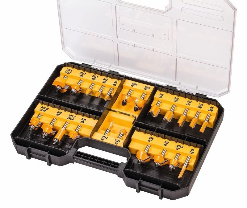 DeWALT DT90017-QZ Router-bitsät Topfräsemaskiner 22 st