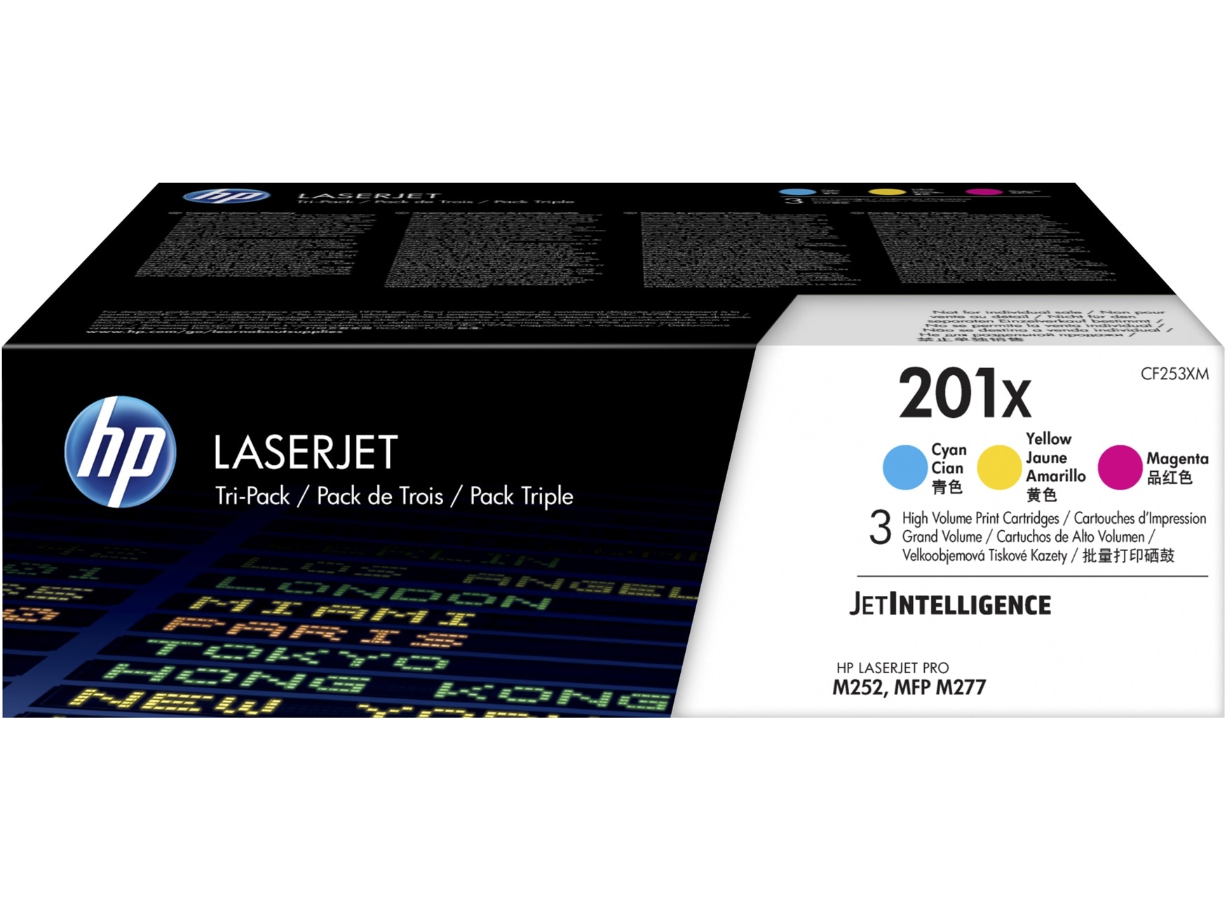HP 201X Gul Cyan Magenta 2300 sidor Toner CF253XM