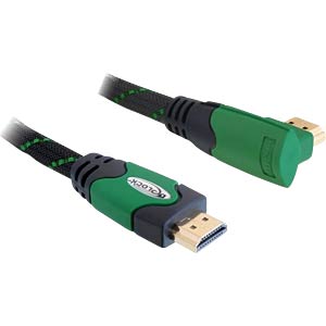 Delock High Speed HDMI with Ethernet HDMI-kabel med Ethernet 1m vit